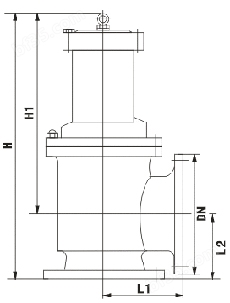 J744X液动角式排泥阀结构图