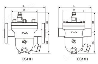 CS41、CS11型自由浮球式蒸汽疏水阀结构图
