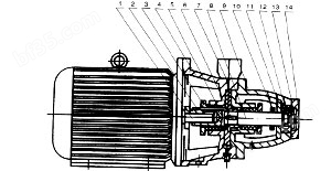 1W型单级漩涡泵结构图