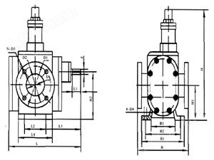 http://www.btclyb.com 的YCB圆弧齿轮泵的安装尺寸-YCB圆弧齿轮油泵的安装尺寸-YCB圆弧泵的安装尺寸