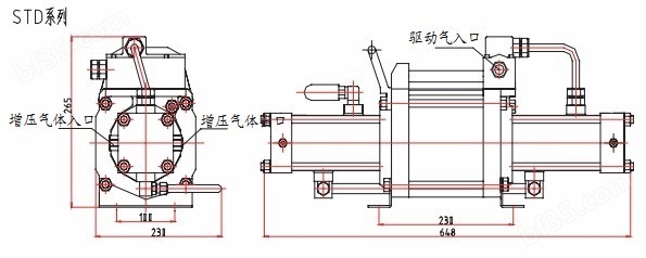 气体增压泵STD结构图